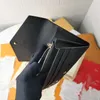 Empreint Leather Sarsh Wallets Women Massected Envelope Hasp Long Wonts Holder Card Card Cards Flower Cooth With Box 240315