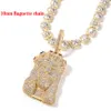 TBTK Big Size Religious Jesus Pendant Full Iced Out Cubic Zirconia Charm Tennis Necklace Fashion Hiphop Jewelry