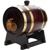 Bar Tools 3L Wood Barrel Vintage Oak Beer Brewing Tools Tap Dispenser for Rum Pot Whisky Wine Bar Tools Home Whiskey Barrel Decanter 24322