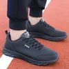 Casual Shoes Black Sports For Men Running Ultralight PU Leather Waterproof Athletic Sneakers Wear-resistant Walking