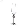 Vinglas Silver Silver Peach Heart Shaped Champagne Cup Hollow Transparent Glass Creative European