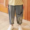 Men's Jeans Boys' Torn Children's Clothing Westernized Personalized Casual And Harlan Loose Pants Trend