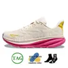 Women men Hoka shoes hokas bondi 8 clifton 9 cliftons 8 【code ：L】Tripe White Black tennis trainers hiking outdoor jogging Sneakers dhgate