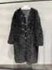 Pelliccia di lana riccia di pecora in pelle da donna One Coat Hundred With Fashion 2024 Inverno 1026