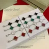 Cleef Four Leaf Clover Jewelrys Van Clover Bracelet Bracelets Designer Van Clover Bracelet Charme pour Femme Or 18 carats Blanc Rouge Bleu de Perle Lien 4 Feuilles 5 Fleurs Love Je