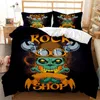 Beddengoedsets 3D Skull Set Twin Full Queen King Maten Dekbedovertrek Horror Trooster voor kinderen tieners slaapkamer