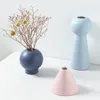 Vases nordiques Morandi fleurs en céramique vase minimaliste abstrait couleur unie pot de fleurs arrangement créatif décor à la maison