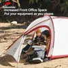 Tält och skydd Naturehike Hiby camping tält 3-4 personer ultralätt 20d Family Tourist Tent Double Layer Rainproof Travel vandring NH17K230-P 240322