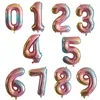 Feestdecoratie 10 stks/set 0-9 16/30/40 inch Rose Goud Nummer Folie Ballonnen Digitale Globos jubileum Bruiloft Verjaardag Decoraties