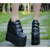 Casual Shoes 14cm Super High Hools Platform kilar Höjd ökar kvinnor Autumn Ankle Boots