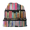Boinas Bookworms Delight/Biblioteca de Livros Antigos para Gorros Bibliófilos Chapéu de Malha Presente do Dia das Mães Natal Bookworm