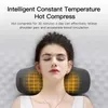 Massaging Neck Pillowws Electric Cervical Massager Heating Vibration Neck Massager Pillow Back Traction Relax Sleeping Memory Foam Pillow Spine Support 240322