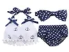 Enfant en bas âge bébé filles vêtements ancres hauts chemise à pois slips bandeau 3 pièces tenues Set7435593