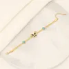 Halsband örhängen set 316l rostfritt stål mode fina smycken fjärilar inbäddade stenar charmkedja halsband armband för kvinnor