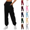 Pantalons pour femmes Femmes Sweat Casual Polaire Doublé Large Jambe Droite Exercice Bas Joggers Entraînement Taille Haute