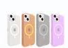 Hot-selling transparent magnetic suction robot anti drop phone case Shockproof Phone Case for iPhone 15 14 13 12 11 Pro Max with OPP bag