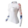 Maillots de bain pour femmes 2024 Vêtements de surf lorsque les femmes maigres Sports Combinaison de plongée à manches longues Protection solaire Séchage rapide Méduse Snorkeling