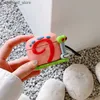 イヤホンのアクセサリー3Dかわいいカタツムリのエアポッド用イヤホンケース