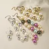 Collier de perles exagéré, chaîne, bijoux élégants, ensemble de boucles d'oreilles pour femmes, pendentif ras du cou, vente en gros, 240311