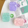 Accessori per auricolari Dreamy Candy Color Glossy Shell Pearl Auricolare Custodia morbida per Airpods 1 2 3 Pro 2 Cover per auricolare wireless con portachiaviY240322