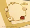 Cleef Four Leaf Clover Bracelets Van clover Bracelets Designer 2024 Series Ladybug Fashion Clover Charm Bracelets Bangle Chain High Quality S925 Sterling Silver 18