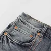 Jeans di marca viola per jeans personalizzati da uomo invecchiati e invecchiati alla moda da strada