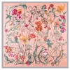 130cm Luxury Brand Design Floral Big Square Scarf Twill Silk Scarf Women Kerchief Scarves For Ladies Fashion Shawl Echarpe 240314