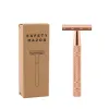 Blade Rose Gold Razor Classic podwójnej krawędzi bezpieczeństwa brzytwa do golenia mężczyzn; Domowe włosy z ostrzami golenia manualna golarka