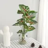 装飾的な花人工緑の植物シルクカラー矢じり葉の屋内屋内と屋外の風景シミュレーション植物学習