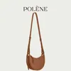 Ladies Hand Bag Manufacturers Promotion French Niche Crcent Bun High-end Dumpling Camel Colored Cowhide Half Moon Hand-held Crossbody Womens