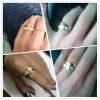 Mode zweischichtige Bewegung Keramik Ring 14 K Gelbgold Ringe für Frauen Silber Farbe Eheringe für Geschenk Liebhaber Ringe Schmuck