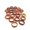 Pierścienie klastra 25pcs Style mieszanki ręcznie robione rzemień męskie moda moda naturalna drewniana pasmo biżuterii prezenty upuszczone pierścionki dostawy DHPCS