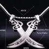 Retro Imam Ali Sword Muslim Islam Knife Necklace Jewelry Stainless Steel Arabic Pendant Necklaces For Men Women jewlery N403S02 Y0257Q