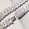 Luxe sieraden Gra-certificaat Vvs Moissnaite verguld sterling zilver stokbrood diamant Cubaanse link voor rapper leven