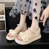 Zapatos informales superligero antideslizantes para mujer, sandalias blancas con dedos, zapatillas de goma, zapatillas deportivas, Snackers bonitos Sapa YDX2