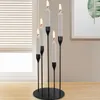 Kerzenhalter, schwarzer Kegelhalter, Tischdekoration, traditionell, 18 x 37,5 cm, für festliche Partydekoration, langlebiges Einweihungsgeschenk
