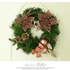 Fiori decorativi Ghirlanda in PVC Decorazione da appendere alla parete della porta d'ingresso del giorno di Natale 30 cm/11,8 pollici di diametro 48"