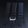 High Quality Men black Blue Waterproof watchband Diving Silicone Rubber Watch Fifty Fathoms Navy Blue Sailcloth Sail Strap Band 23251k