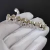 البيع الساخن مخصص مخصص الأسنان الجنيه الاسترليني VVS Moissanite الماس الرجال المثلجة خارج تزيين الأسنان