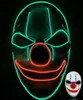 Masque lumineux LED masques de Clown complets pour Halloween accessoires de discothèque Payday UD885694040