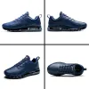 Stivali Onemix uomini che corrono scarpe aria cuscino in pelle impermeabile sneaker assorbimento da shock da esterno da donna leggera Donne che camminano scarpe sportive