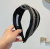 Designer svamp pannband hårband för kvinnor tjej lyx varumärke elastisk bokstav båge pannband sport fitness pannband huvudomslag