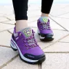 Pantofole 2022 Nuove scarpe da corsa da donna scarpe sportive ad aria cuscino che cammina traspirabili in pelle in pelle che accentua le scarpe casual