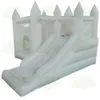 wholesale 2 in 1 White Trampolines Inflatable bouncing castle 3x3m Jumping Jumper bouncer Bounce House With slide on sale