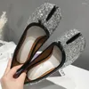 Casual Shoes Colorful Glitter Split Toe Flats Women Patchwork Rope Knot Slip On Loafers Bling Sheep Hoof Lazy Shoesy659