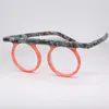 サングラスフラットトップ近視眼鏡メンズ女性デザイナービンテージラウンド眼鏡フレーム男性緑の光学処方スペクタクルブラックホワイト