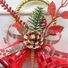 Party Supplies 4Pcs Christma Jingle Bells Door Hanger Ornaments Red Christmas Tree Decorations With 5 And Pinecone Easy To Use 17X8x39cm