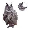 彫刻鳥のコントロールフクロウの装飾1pcホームガーデンのための偽のフクロウ像