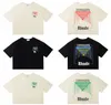 Ins Hot 23ss Men TシャツLuxury Rhude TシャツメンズデザイナーTシャツティーメンズ