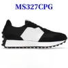 327 mens running shoes triple black gold shoe men women trainers sports sneakers 36-45 womens designer heel luxurys shoe high top golden double balance wheel